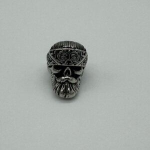 Men's Vintage Stainless Steel Beard Ring Polished Punk Titanium Steel